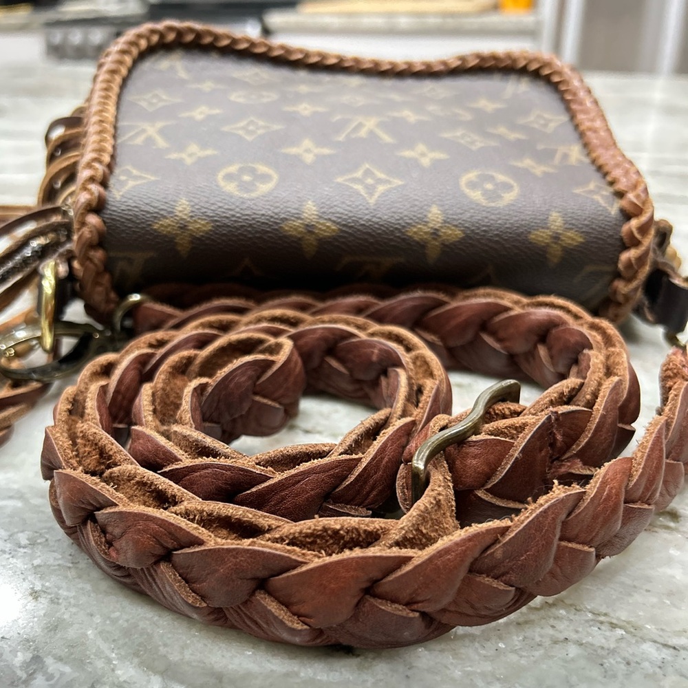 Vintage Boho Louis Vuitton Customized Chocolate Monogram Bag - Picture 11 of 16